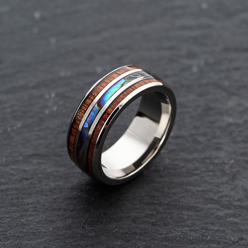 Wood Shell Inlay Ring Product Image