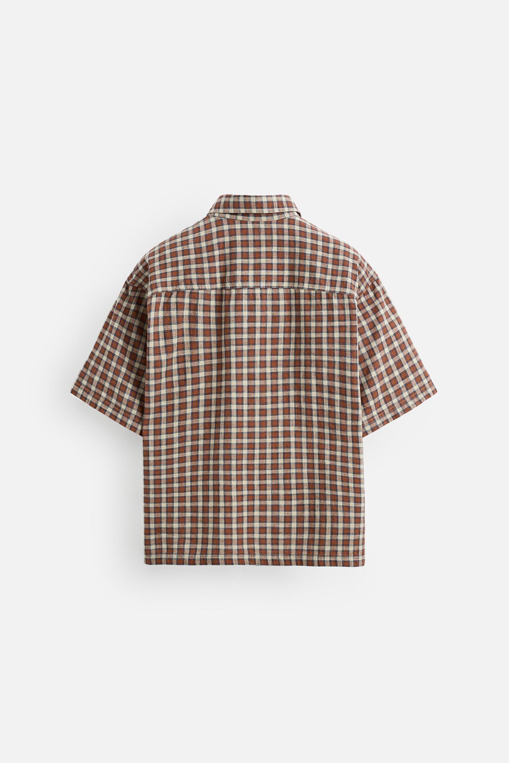 TEXTURED PLAID SHIRT Product Image