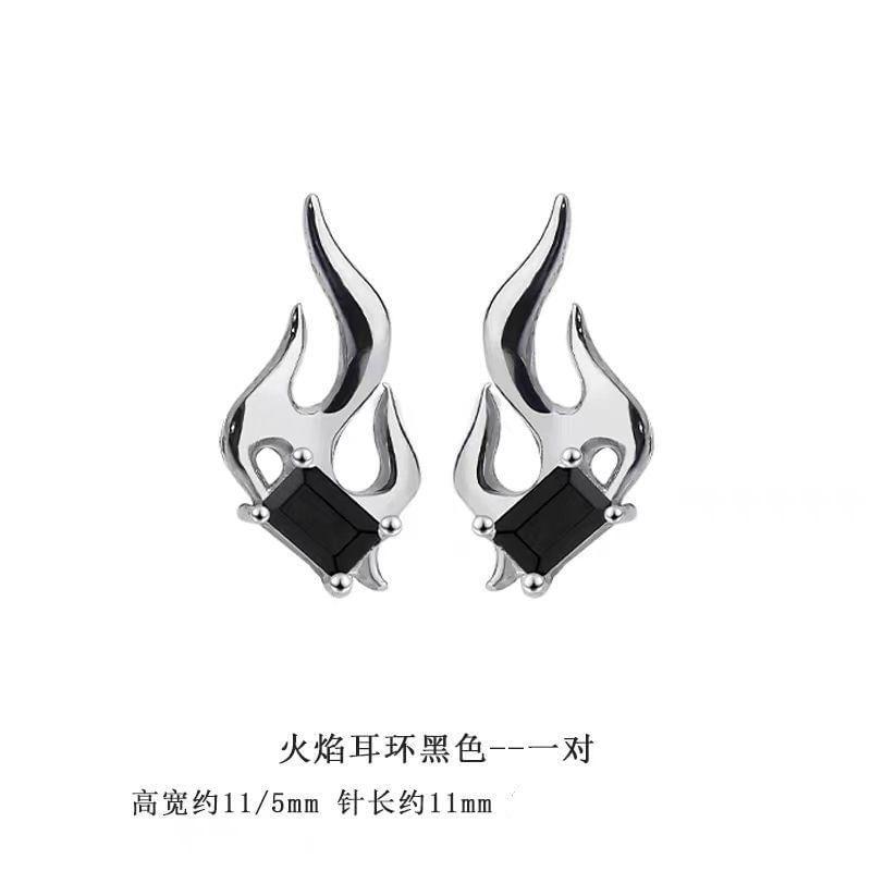 Flame Rhinestone Alloy Stud Earring (Various Designs) / Set Product Image