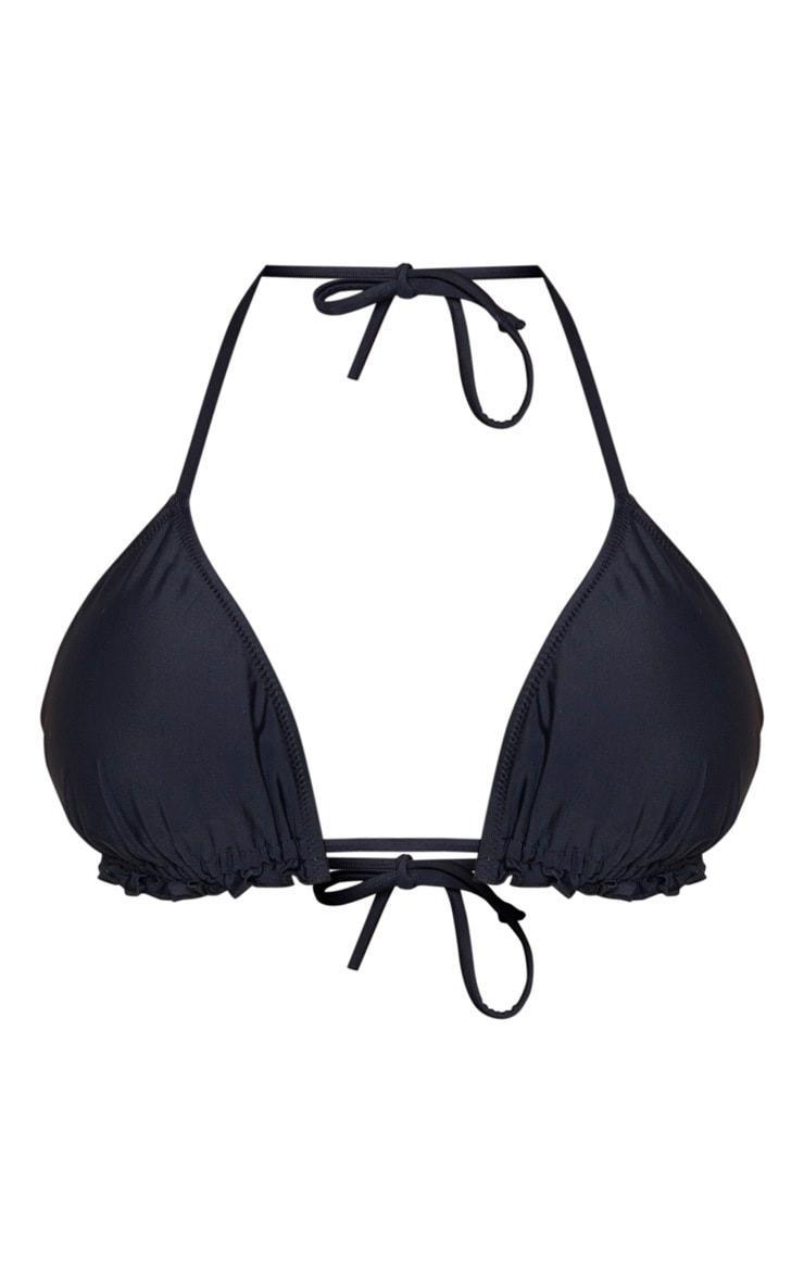 Black Frill Edge Padded Bikini Top Product Image