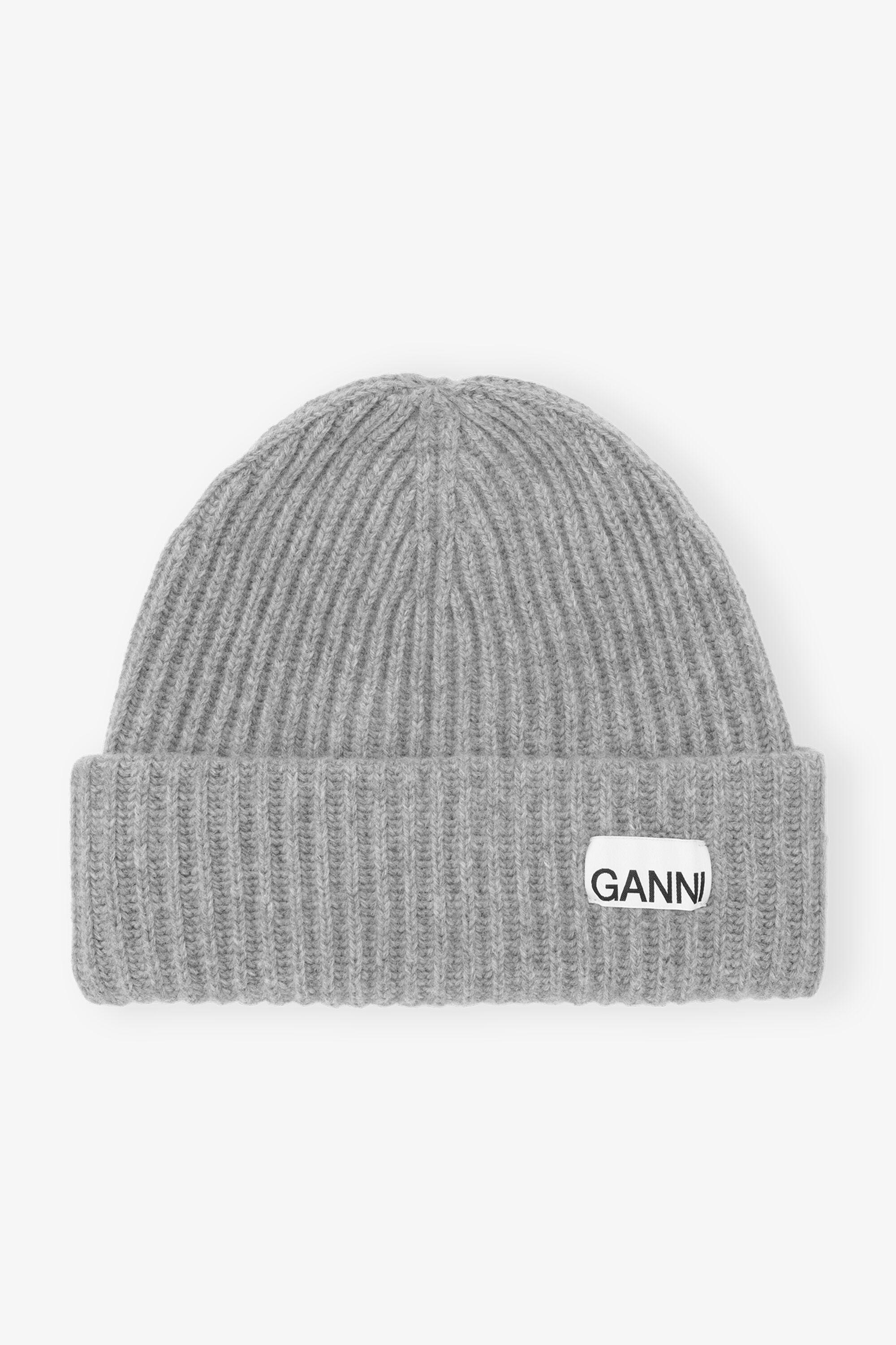 Oversized Wool Rib Knit Beanie Product Image