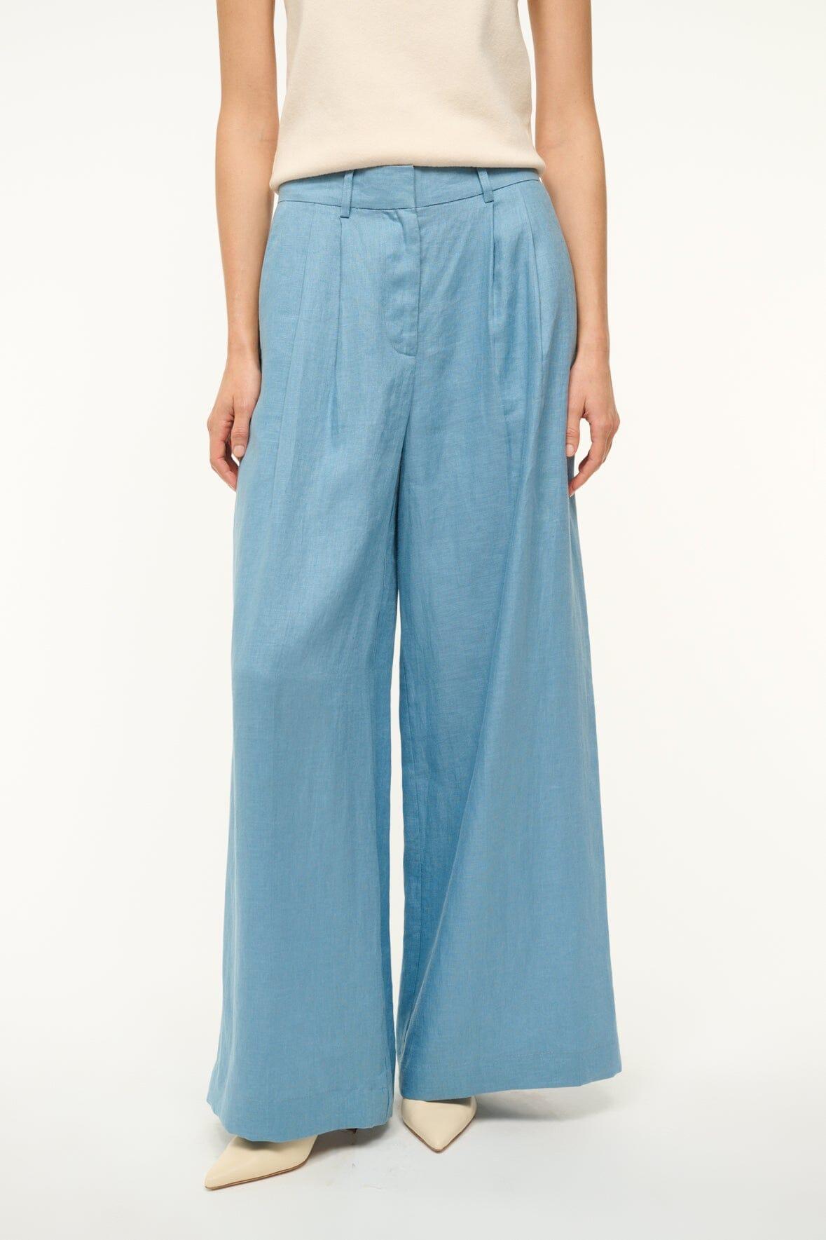 SASHA LINEN PANT | SLATE BLUE Product Image