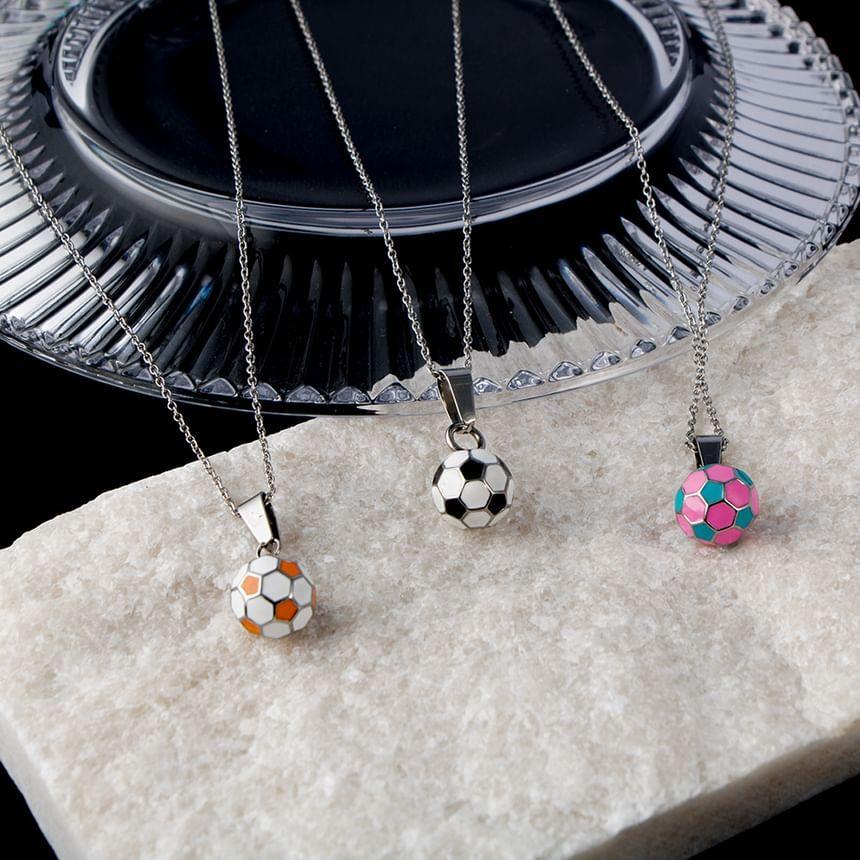 Soccer Ball Pendant Necklace Product Image