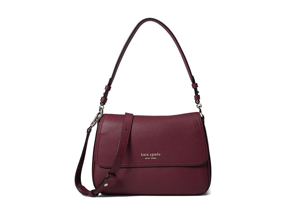 kate spade new york Hudson Pebbled Leather Medium Convertible Flap Shoulder Bag Product Image