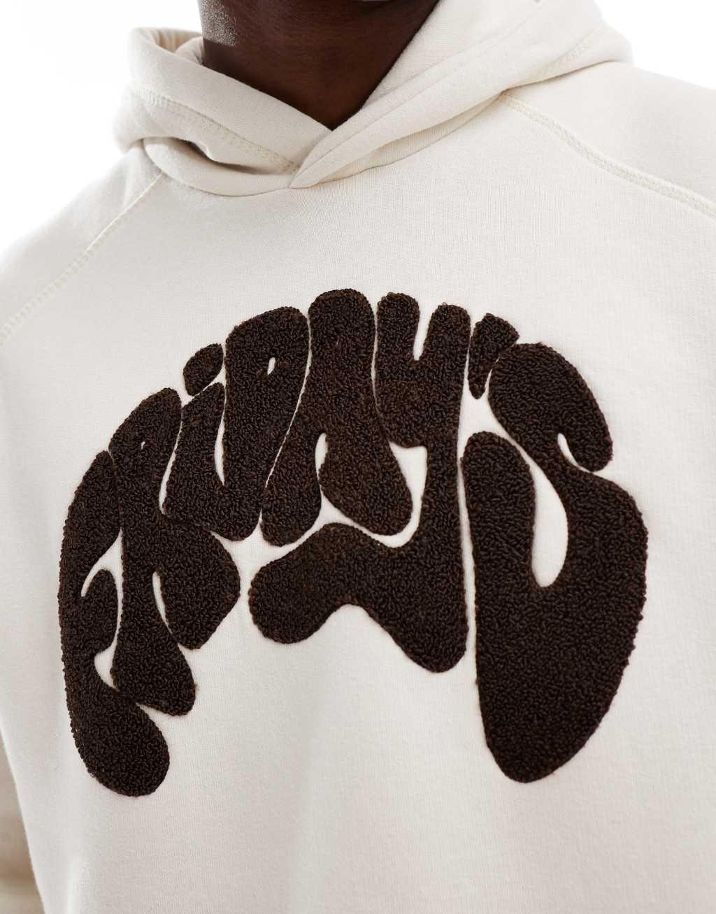 Bershka Friday graphic hoodie in white Product Image