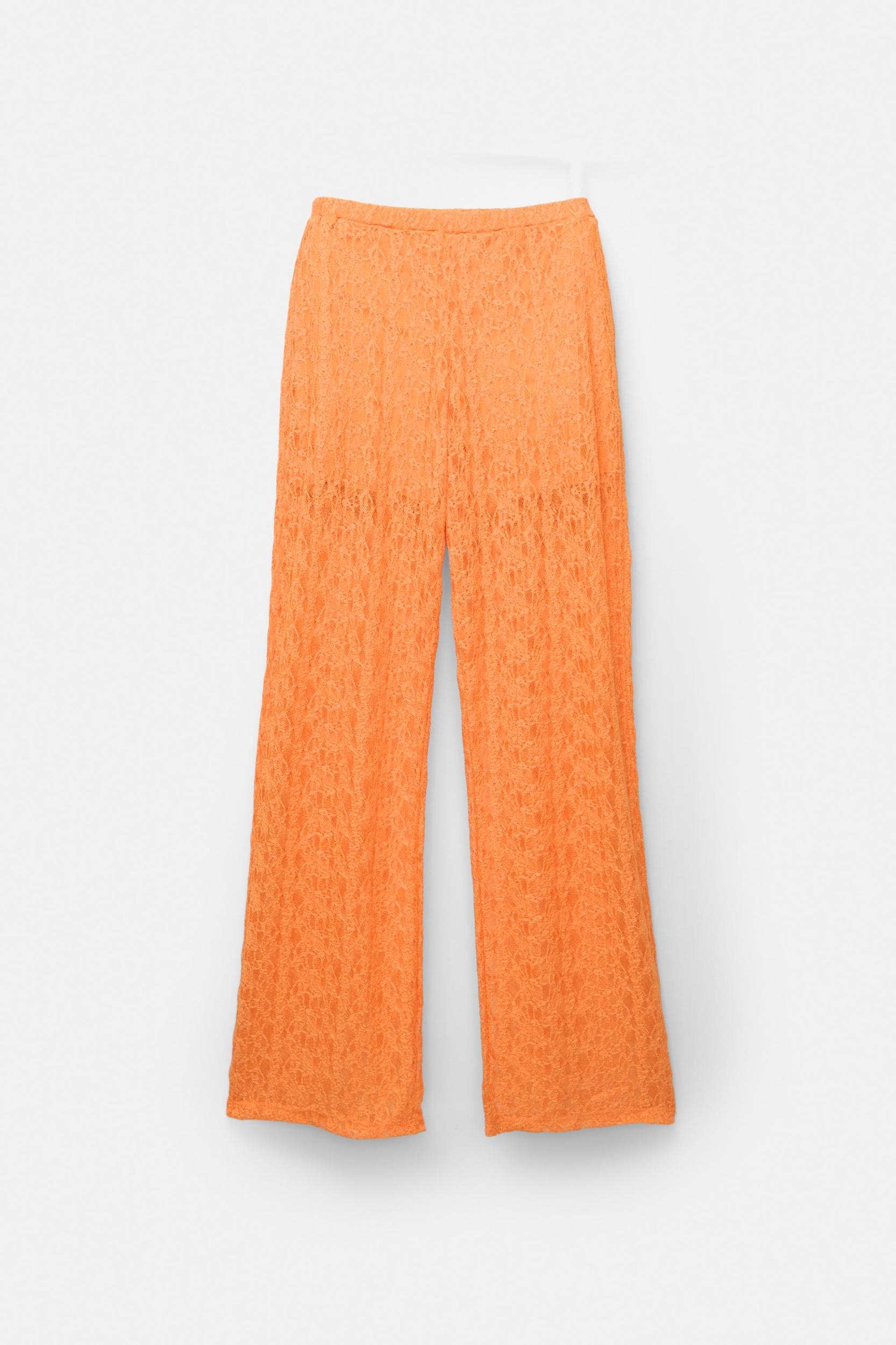 Wide-leg lace trousers Product Image