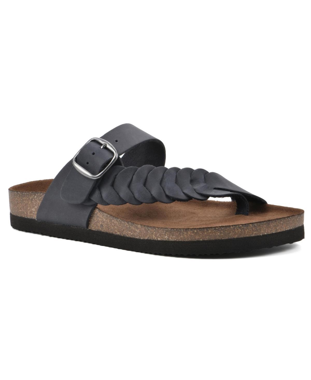 White Mountain Happier (Navy/Leather) Women's Sandals Product Image