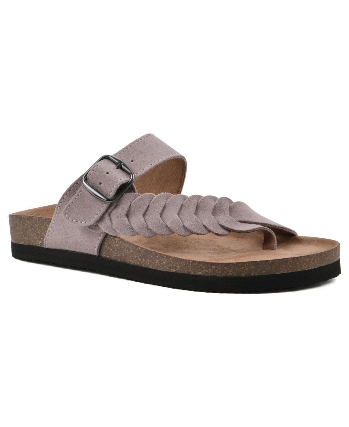 White Mountain Happier (Navy/Leather) Women's Sandals Product Image