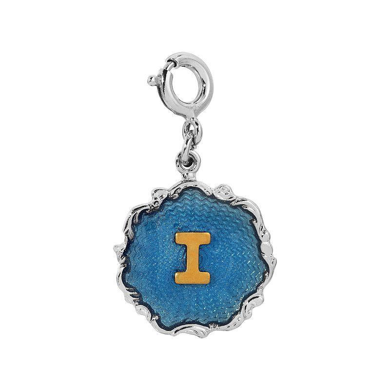 1928 Blue Enamel Initial Charm, Womens, Blue F Product Image