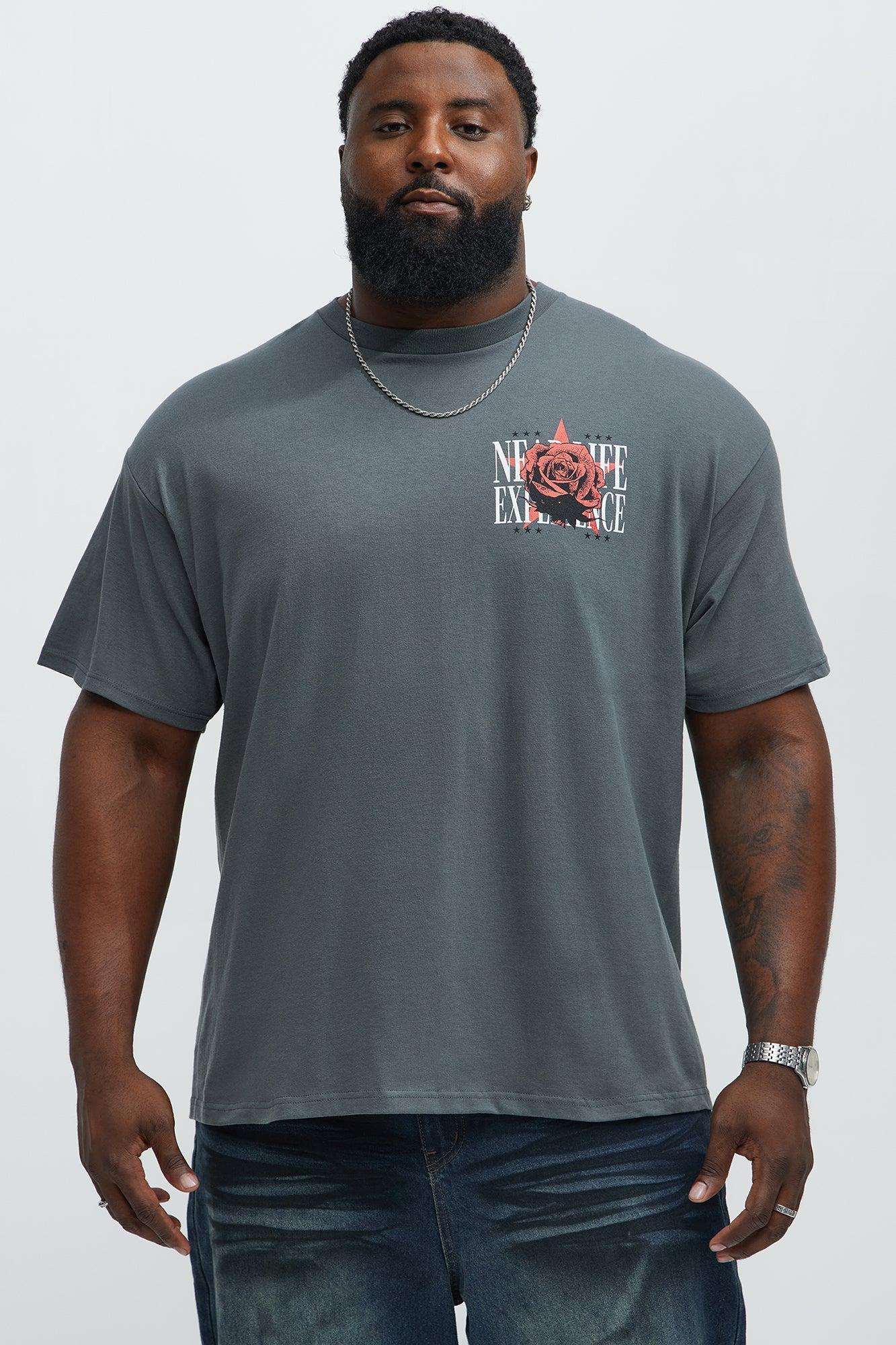 Clinging To Power Short Sleeve Tee - Grey Male Product Image
