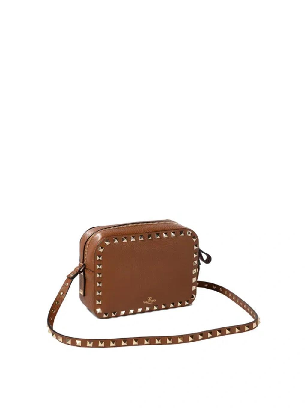 "rockstud" Crossbody Bag In Metallic Product Image