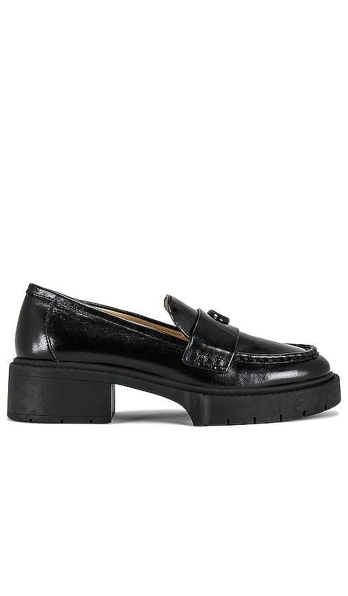 COACH Leah Leather Lug Sole Block Heel Loafers Product Image