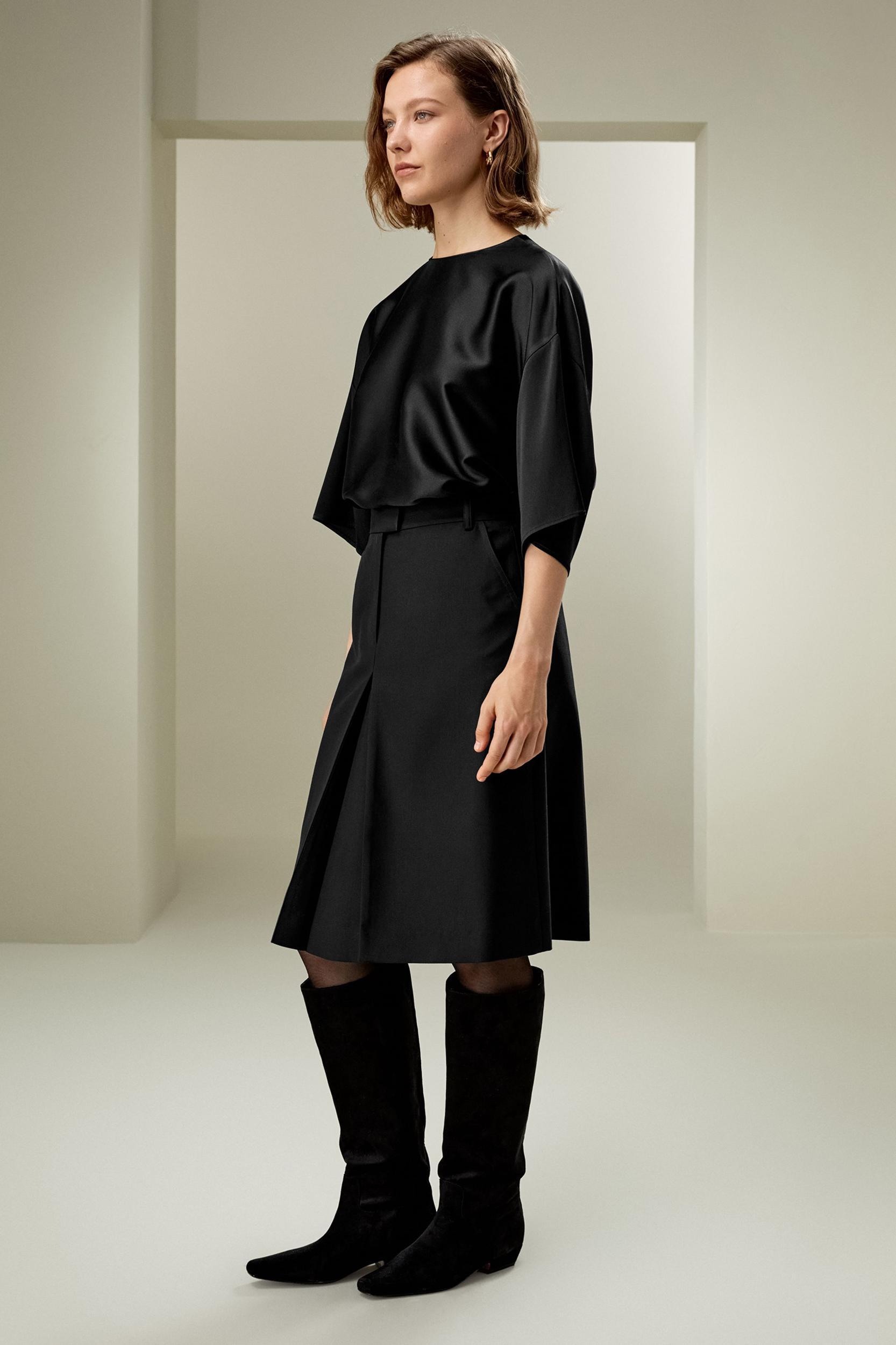 Relaxed Silk Crewneck Blouse Product Image