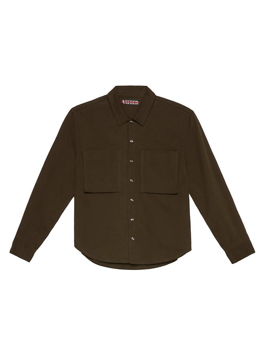 Mens Cotton Button-Front Overshirt Product Image
