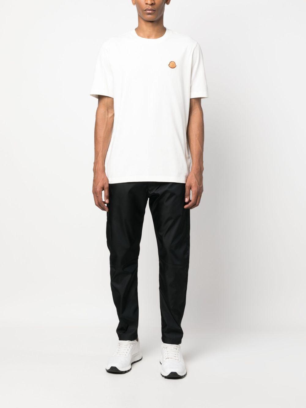 MONCLER White Logo Patch Cotton T-shirt Product Image