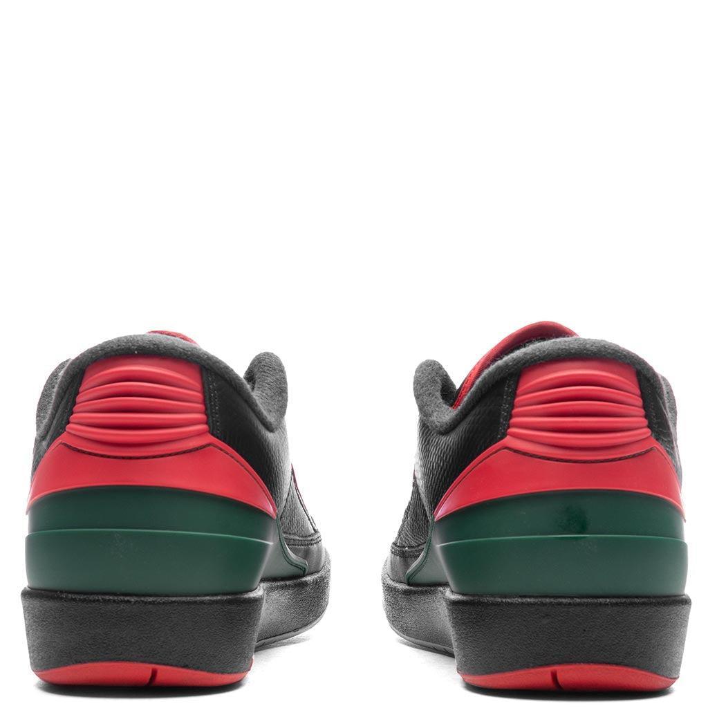 Air Jordan 2 Retro Low 'Christmas' - Black/Fire Red/Cement Grey Male Product Image