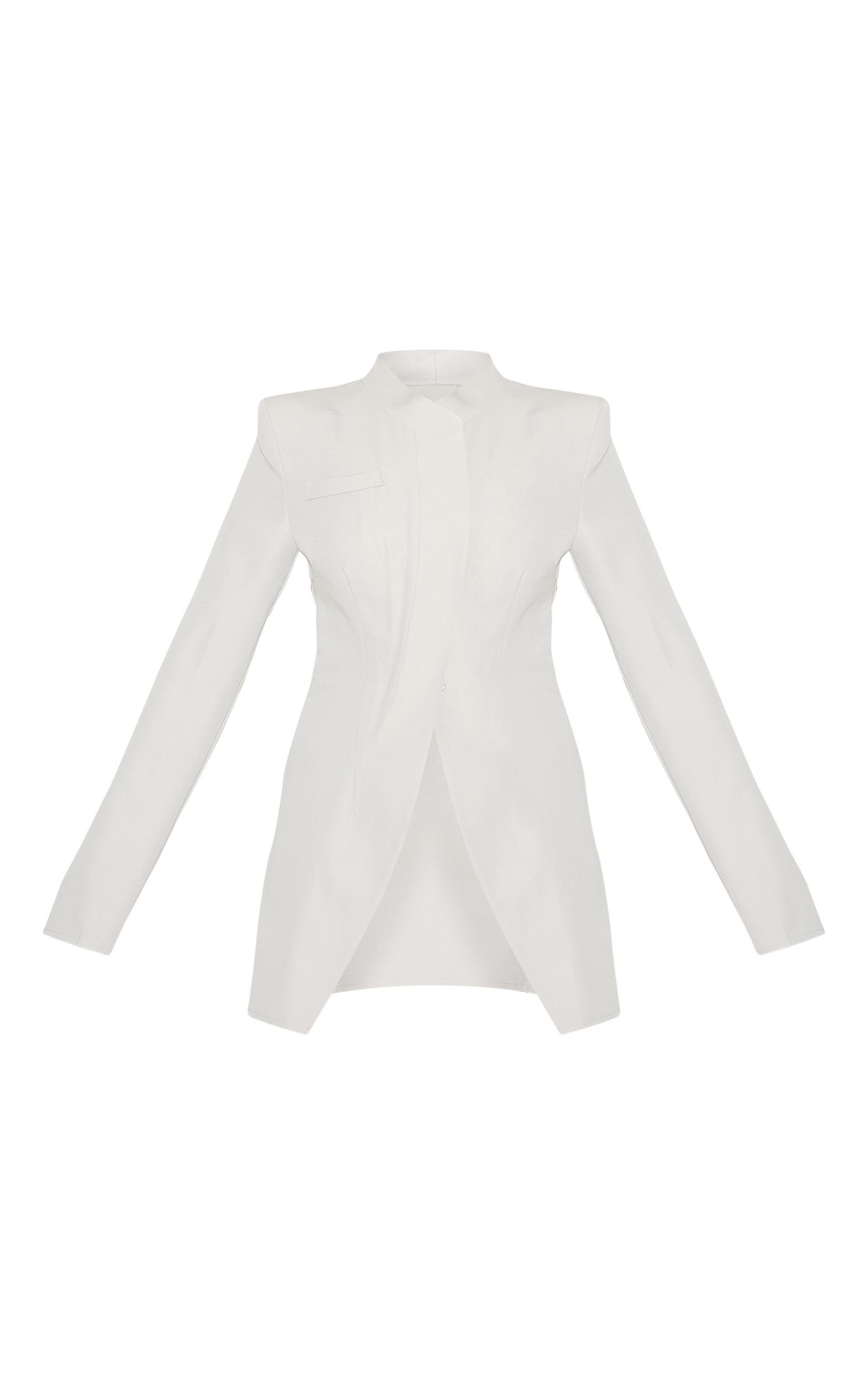 Clay Tailored Overlap Long Sleeve Bodycon Dress Product Image