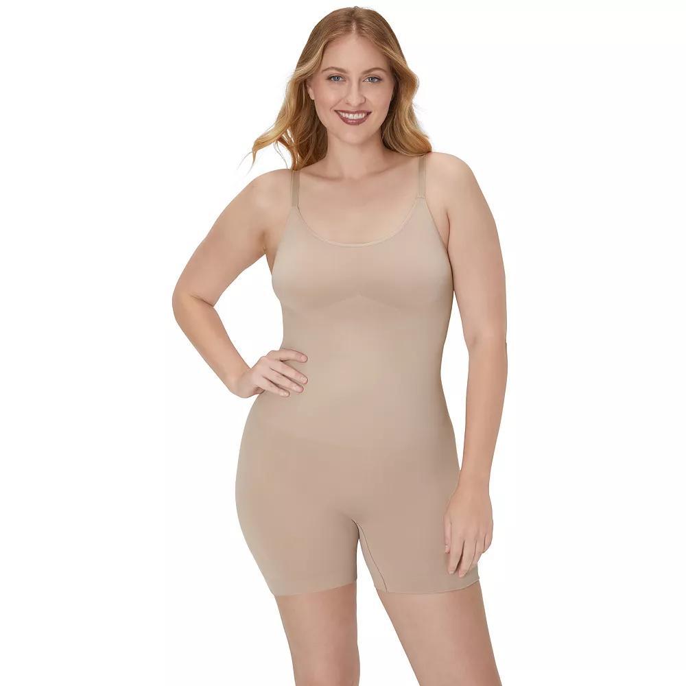 Women's Maidenform® Seamless Mid Thigh Bodysuit DMS834, Size: Medium, Evening Blush Product Image