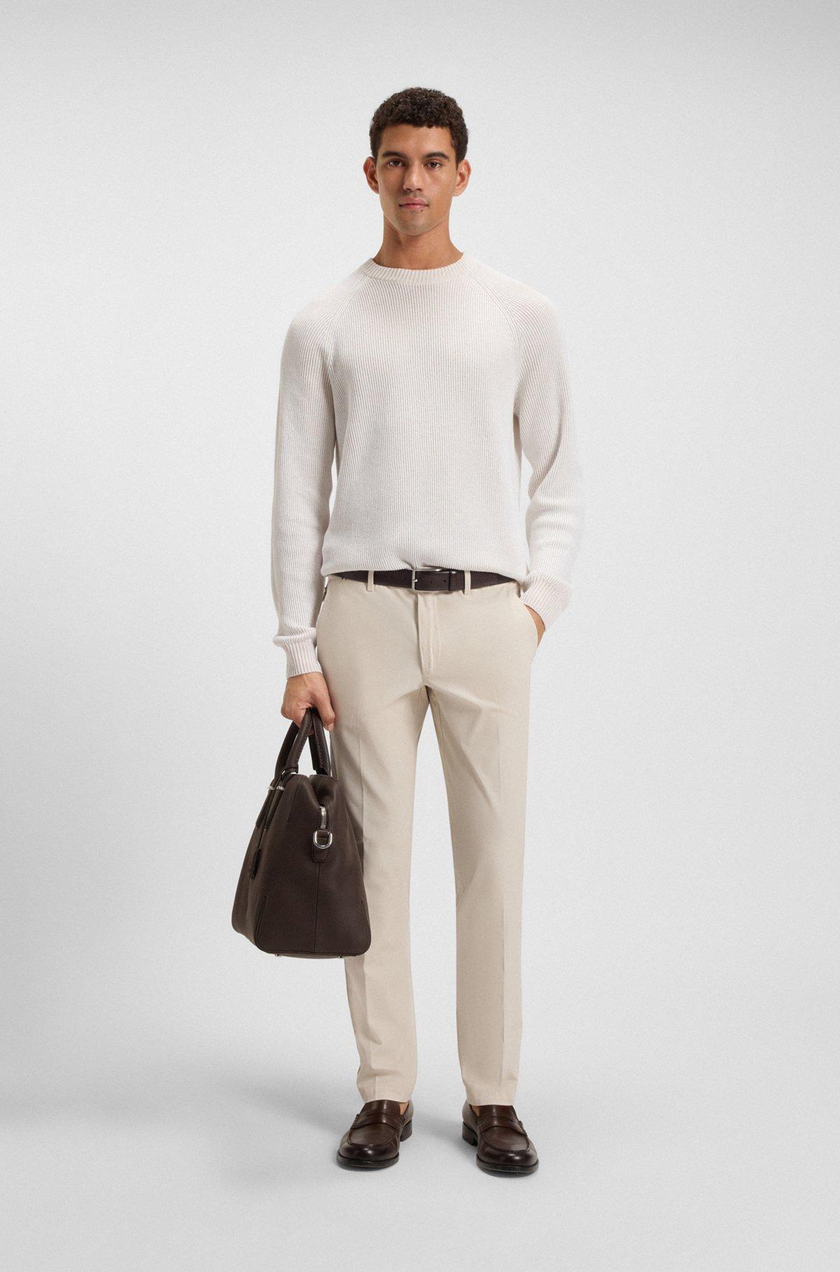 Slim-fit trousers in stretch cotton Product Image