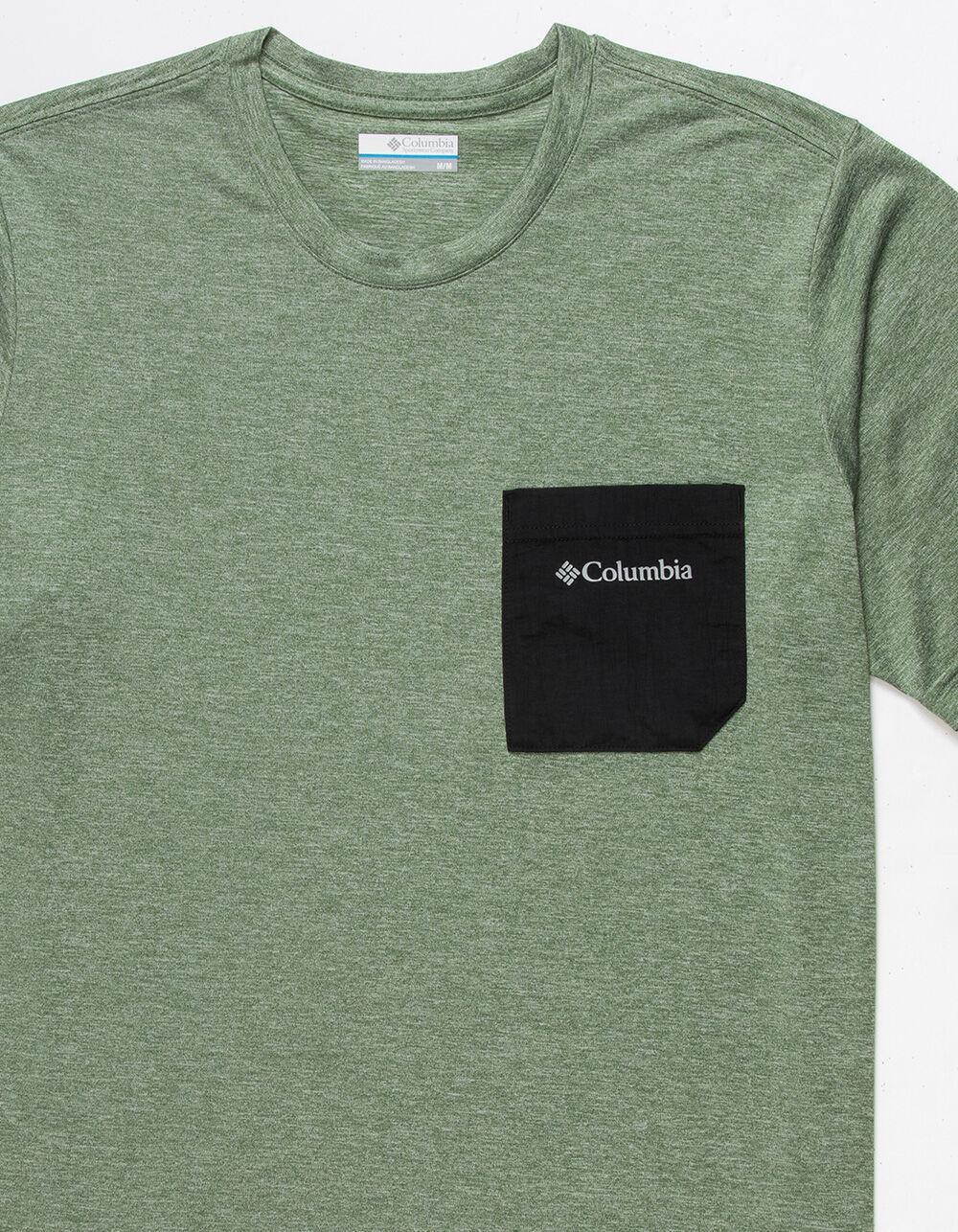 COLUMBIA Novelty Hike Mens Pocket Tee - GREEN Product Image