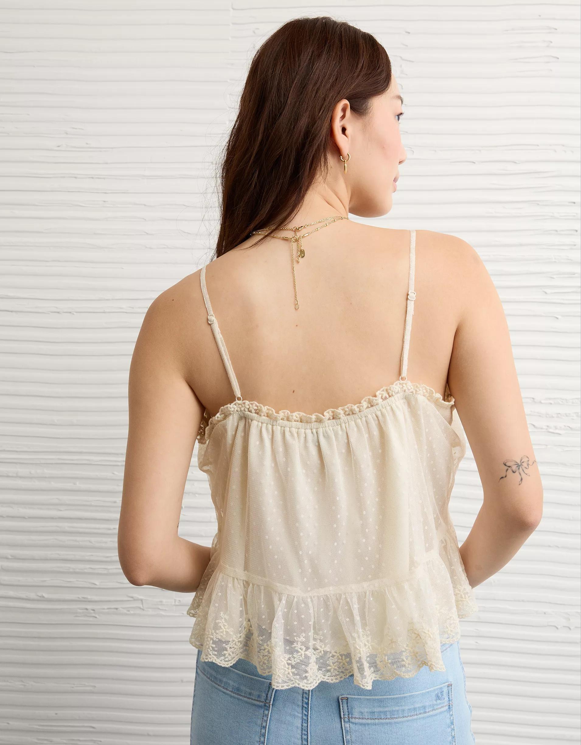AE Mesh Ruffle Cami Product Image