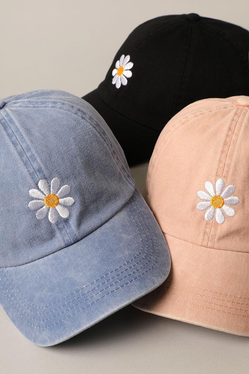 Daisy Embroidery Baseball Cap Product Image