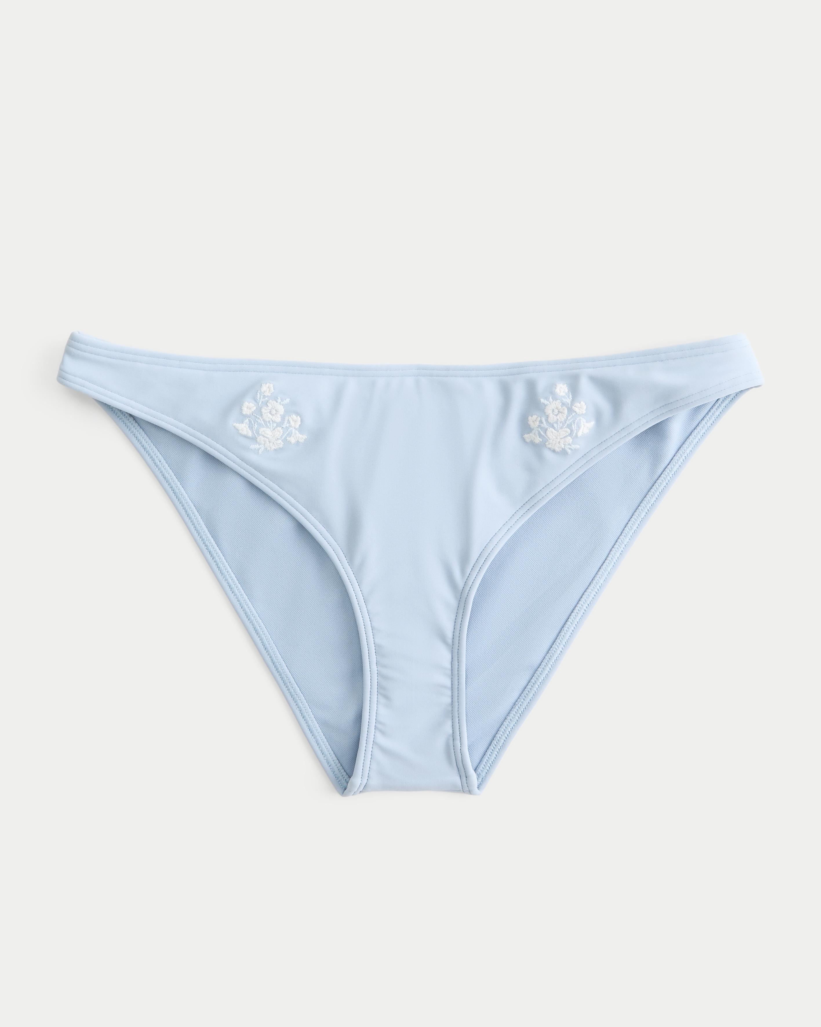 Embroidered Low-Rise Cheeky Bikini Bottom Product Image