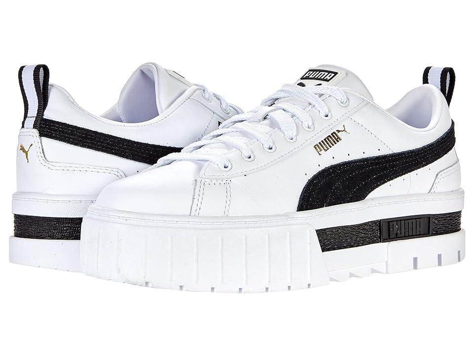 PUMA Womens PUMA Mayze Leather - Womens Shoes White/White Product Image