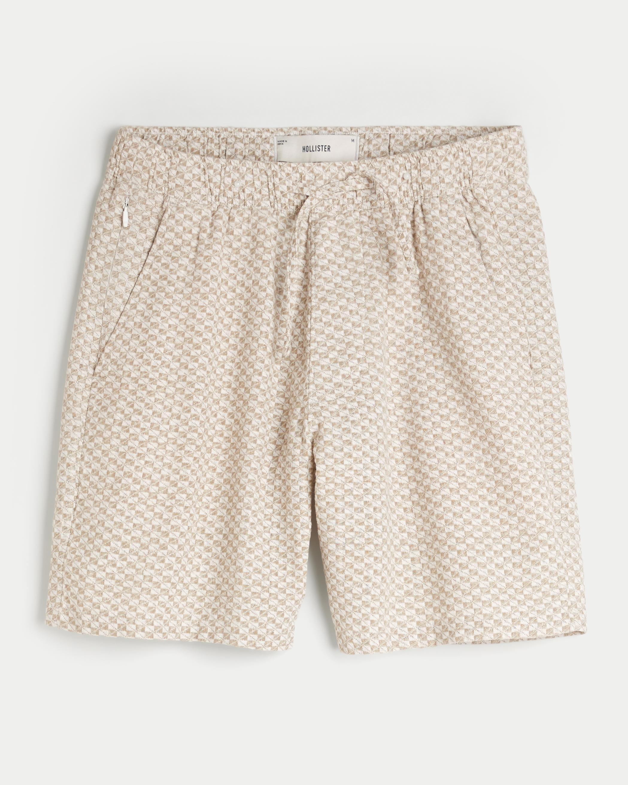 Flex-Waist Linen-Blend Pull-On Shorts 8” Product Image