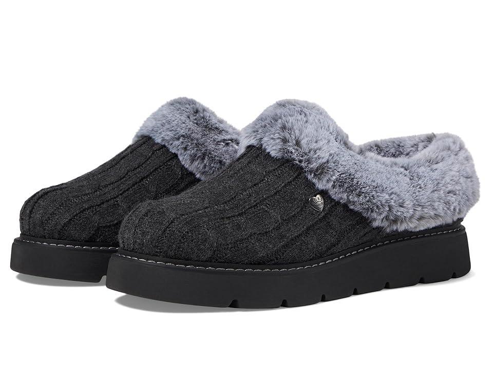 BOBS from SKECHERS Keepsakes Lite - Warm Greetings (Charcoal) Women's Slippers Product Image