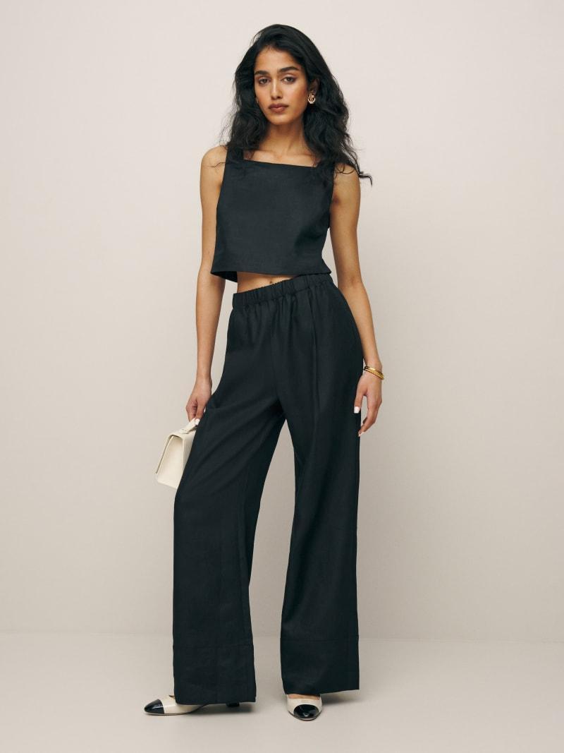 Petites Fernando Linen Wide Leg Pant Product Image