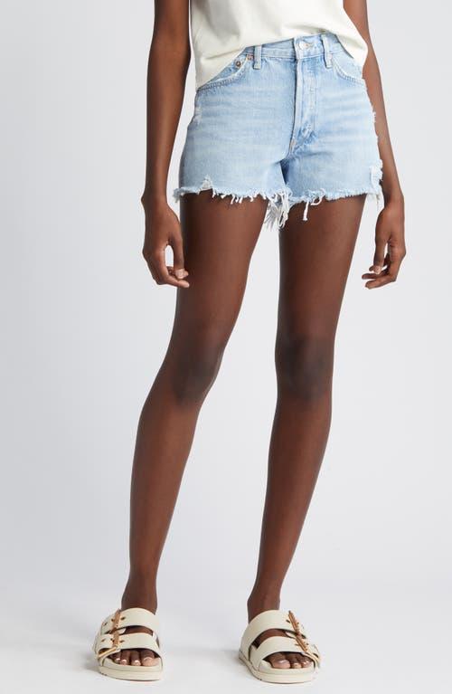 Parker Vintage Frayed-Hem Denim Shorts Product Image