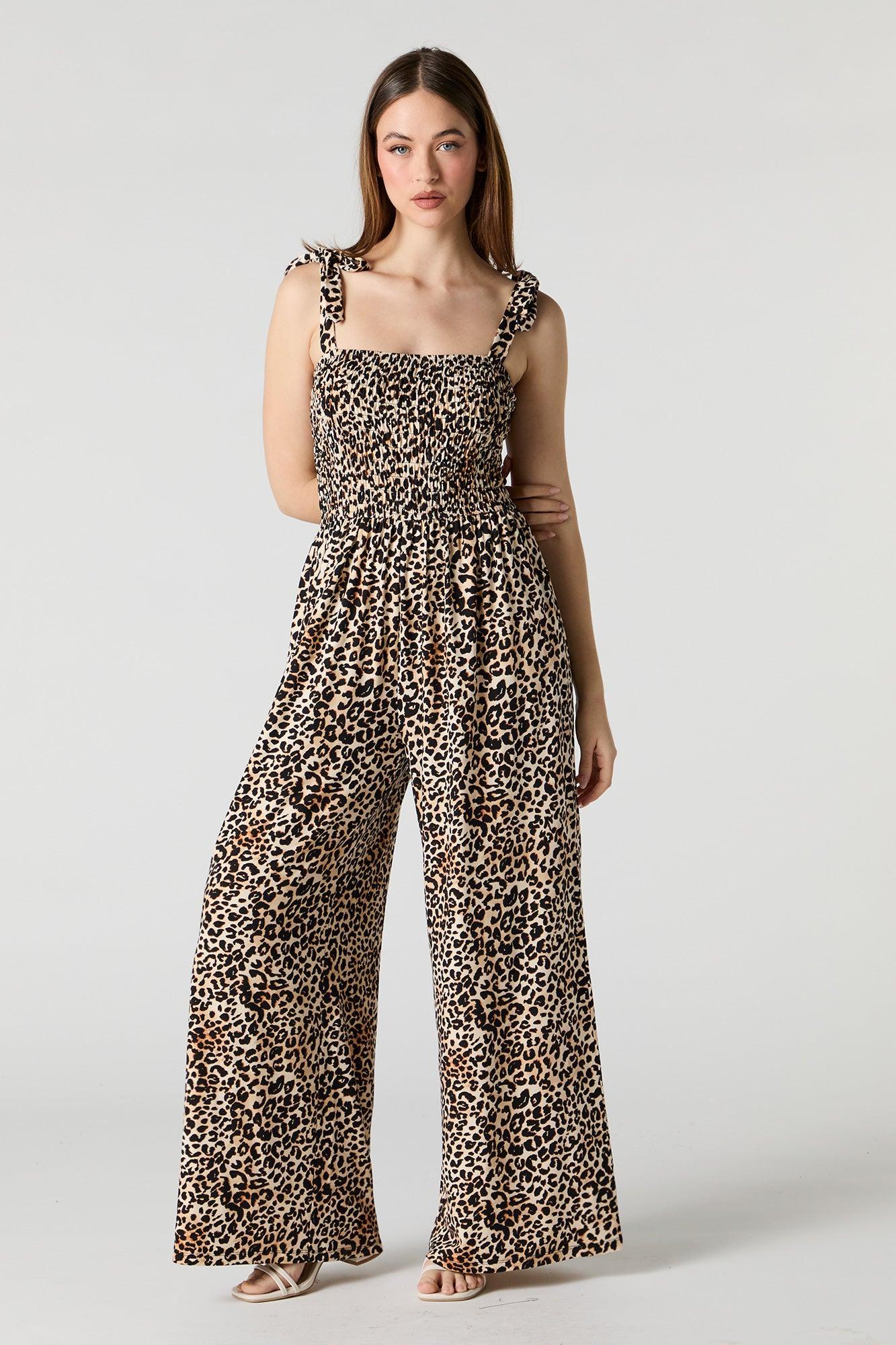 Smocked Wide Leg Jumpsuit Female Product Image