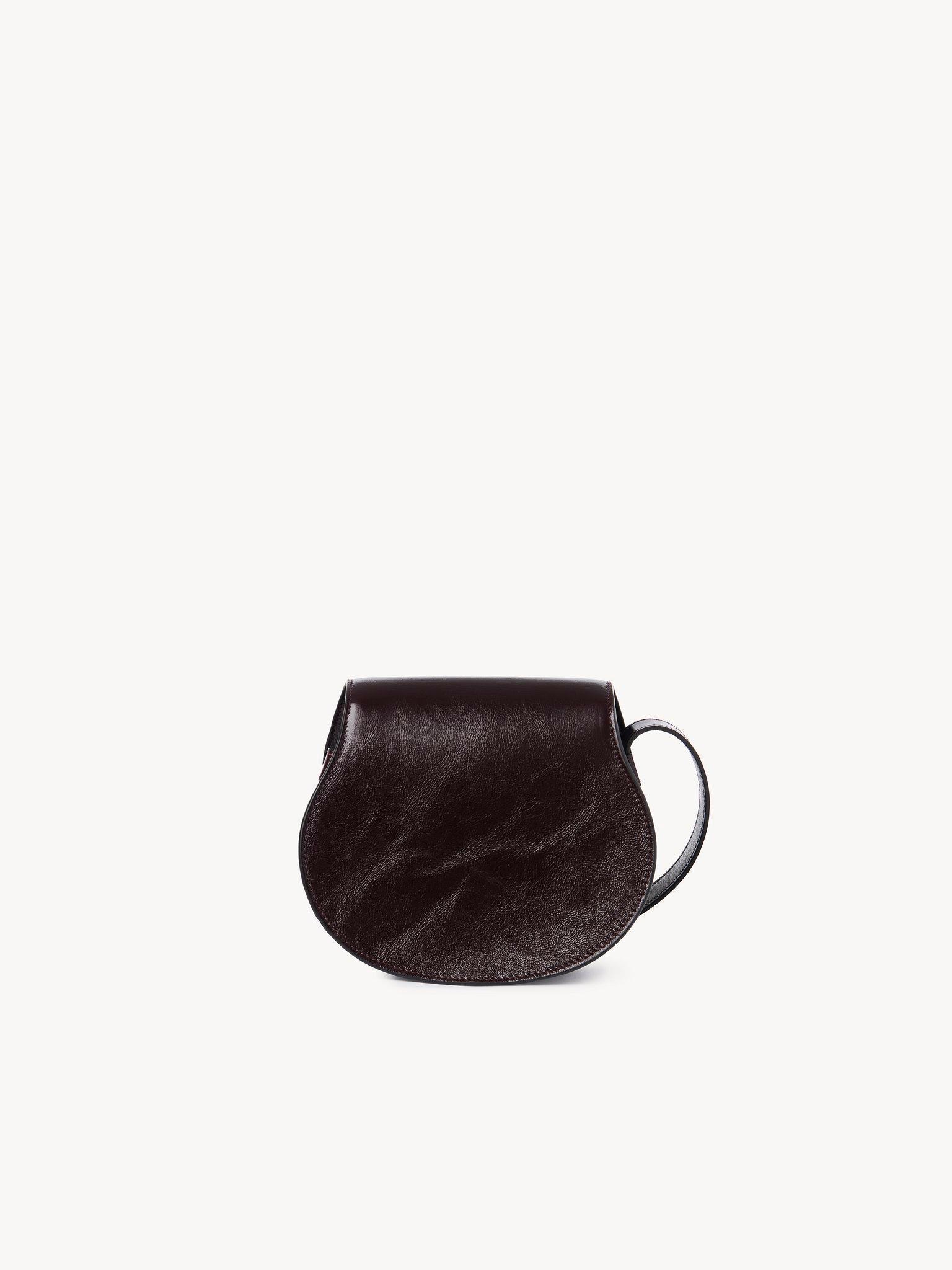 Small Marcie saddle bag in shiny leather Product Image