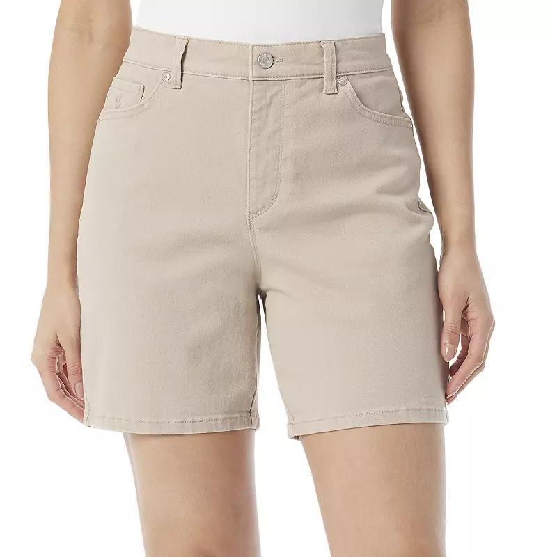 Womens Gloria Vanderbilt Amanda Shorts Warm Green Product Image