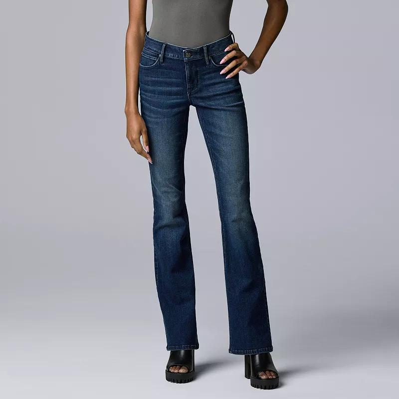 Women's Simply Vera Vera Wang Stretch Bootcut Jeans, Size: 4, Glassgow Product Image