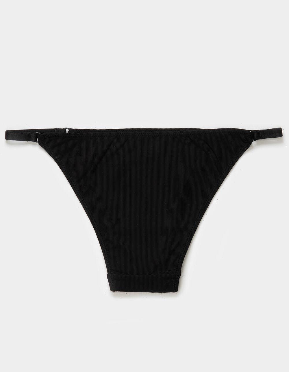 FULL TILT Micro Side Strap Cheeky Panties - BLACK Product Image