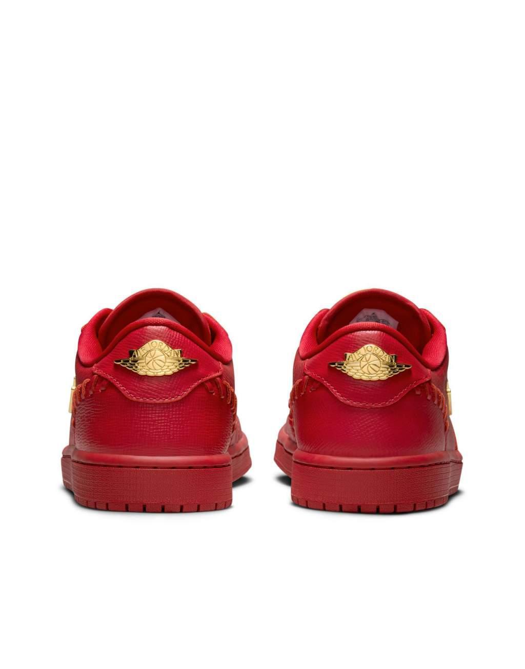 Nike Air Jordan 1 Low sneakers red and gold  Product Image