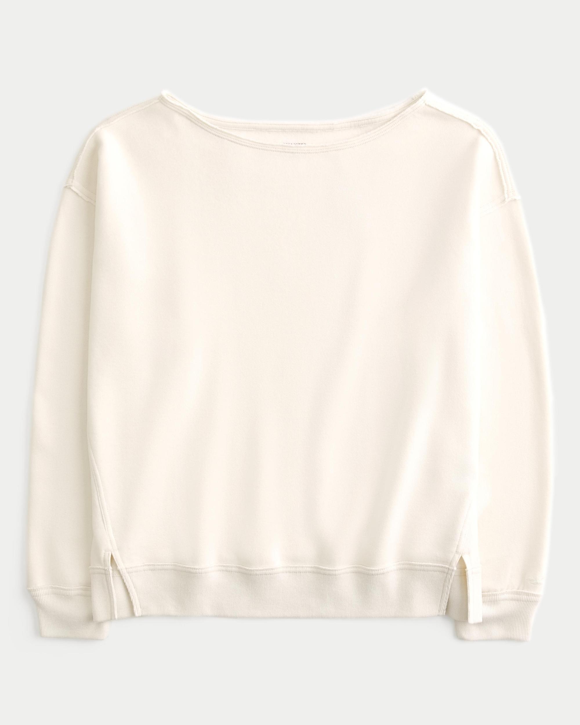 Oversized Off-the-Shoulder Sweatshirt Product Image