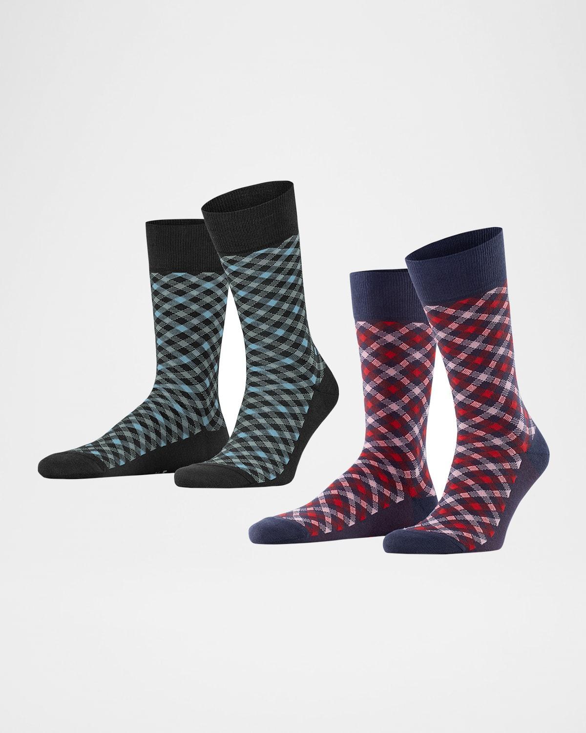 Mens Smart Check 2-Pack Mid-Calf Sock Bundle Product Image