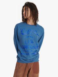 JW ANDERSON X QUEER SWEATSHIRT WITH TEXT PRINT in blue | JW Anderson US  Product Image