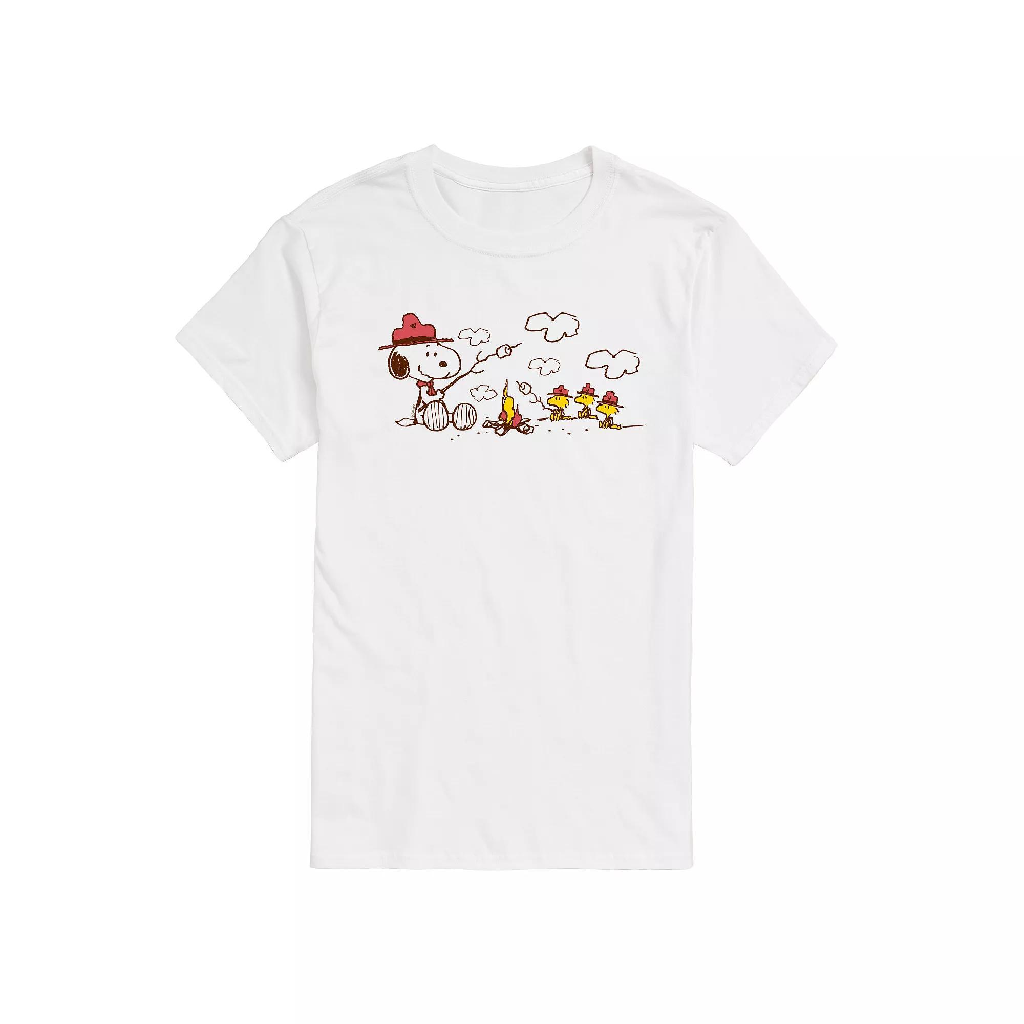 Big & Tall Peanuts Beagle Scouts Bonfire & S'mores Graphic Tee, Men's, Size: 3XB, White Product Image