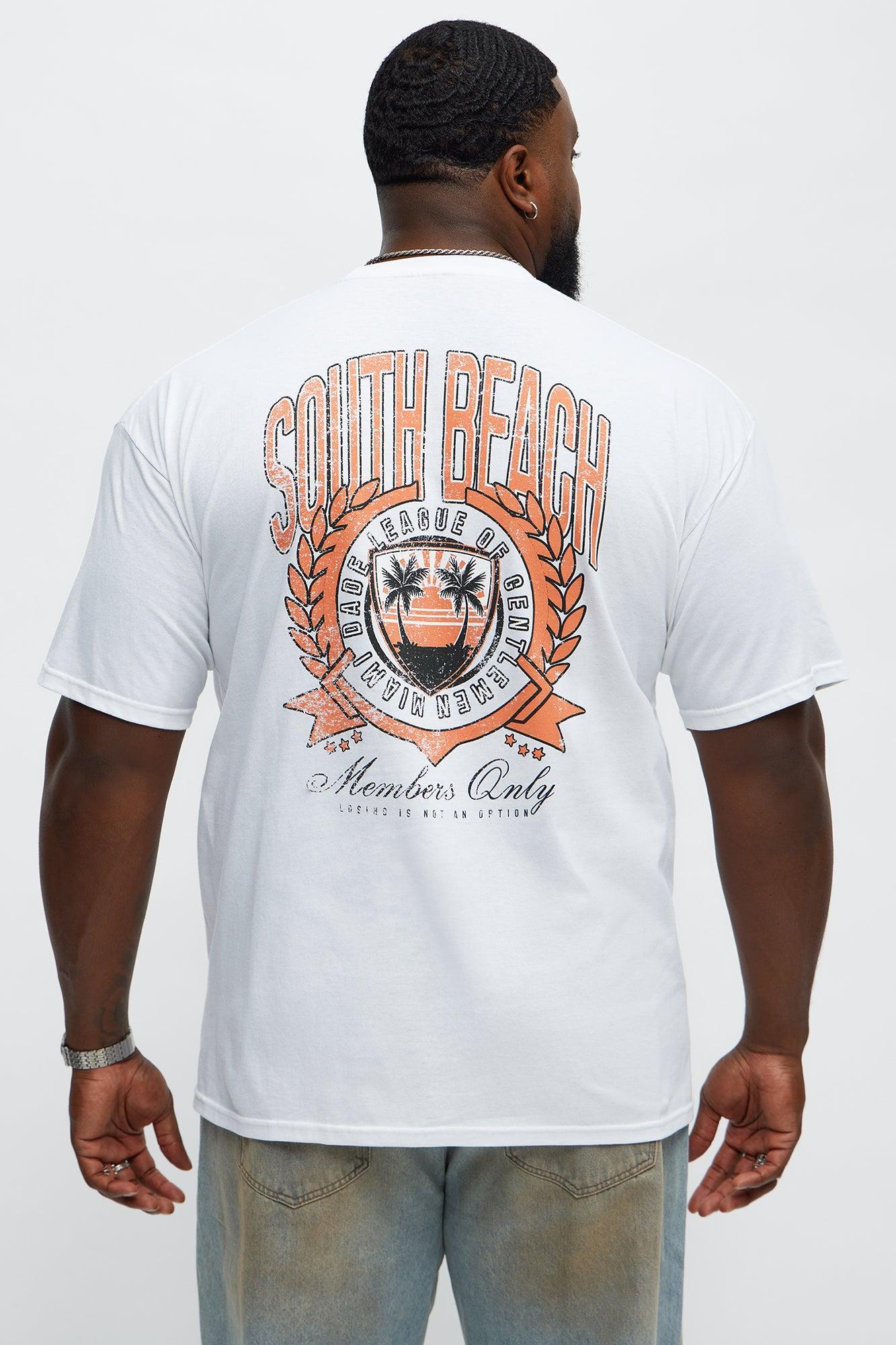 South Beach Members Only Short Sleeve Tee - White Product Image