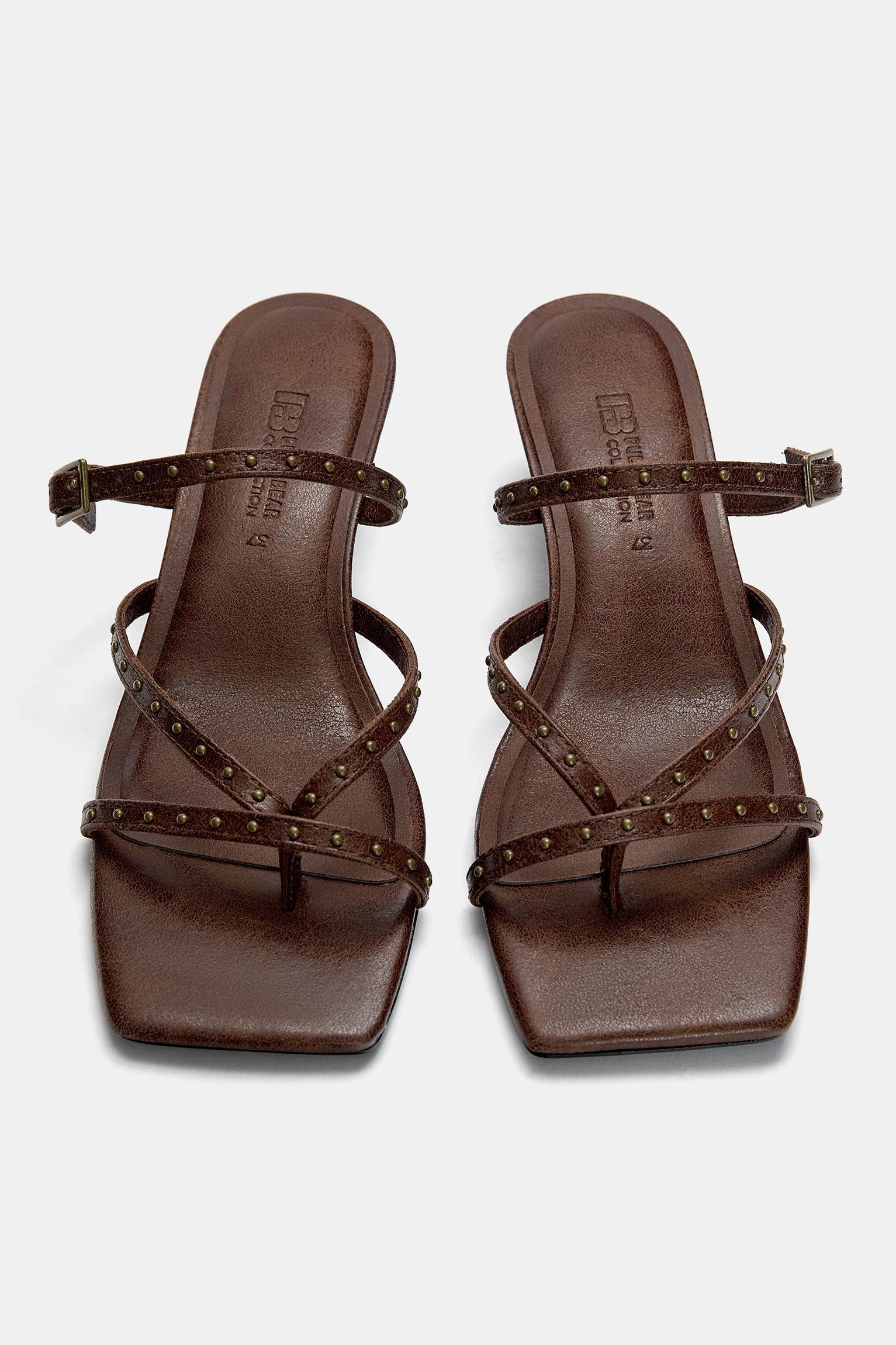 Studded heeled sandals Product Image