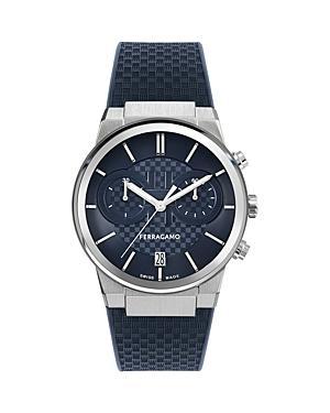 Mens 41mm Ferragamo Sapphire Chrono Watch with Bracelet Strap, Two Tone Product Image