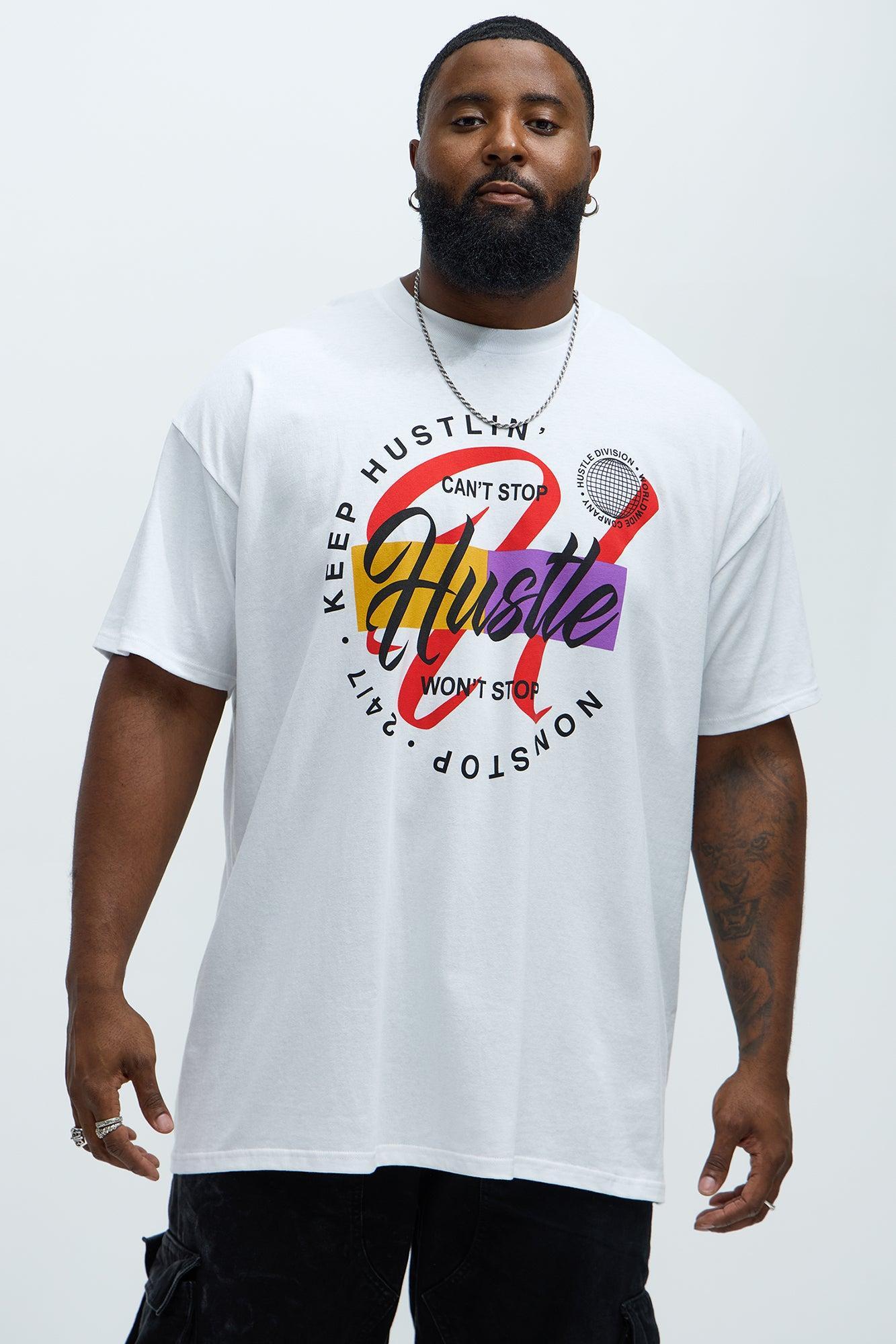 Hustle Non Stop Short Sleeve Tee - White Product Image