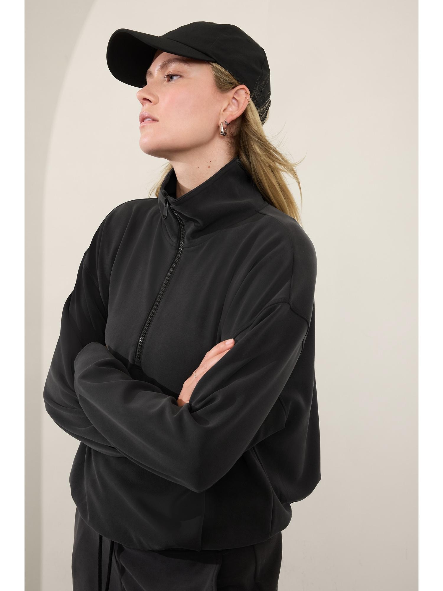 Seasoft 1/4 Zip Bubble Hem Sweatshirt Product Image