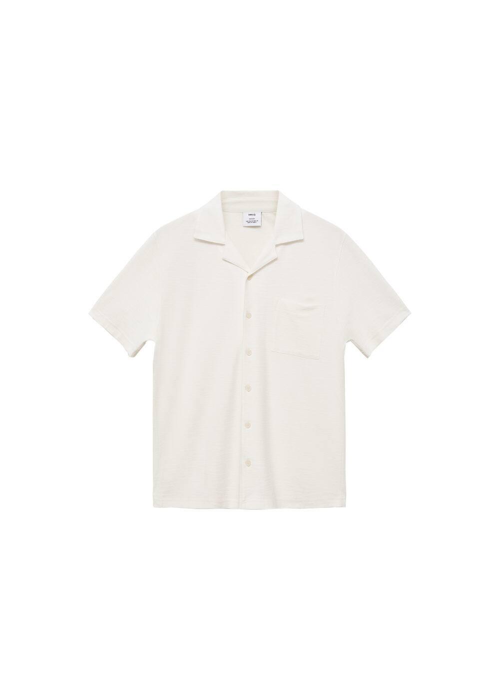 Chest-pocket cotton shirt - Men | MANGO USA Product Image