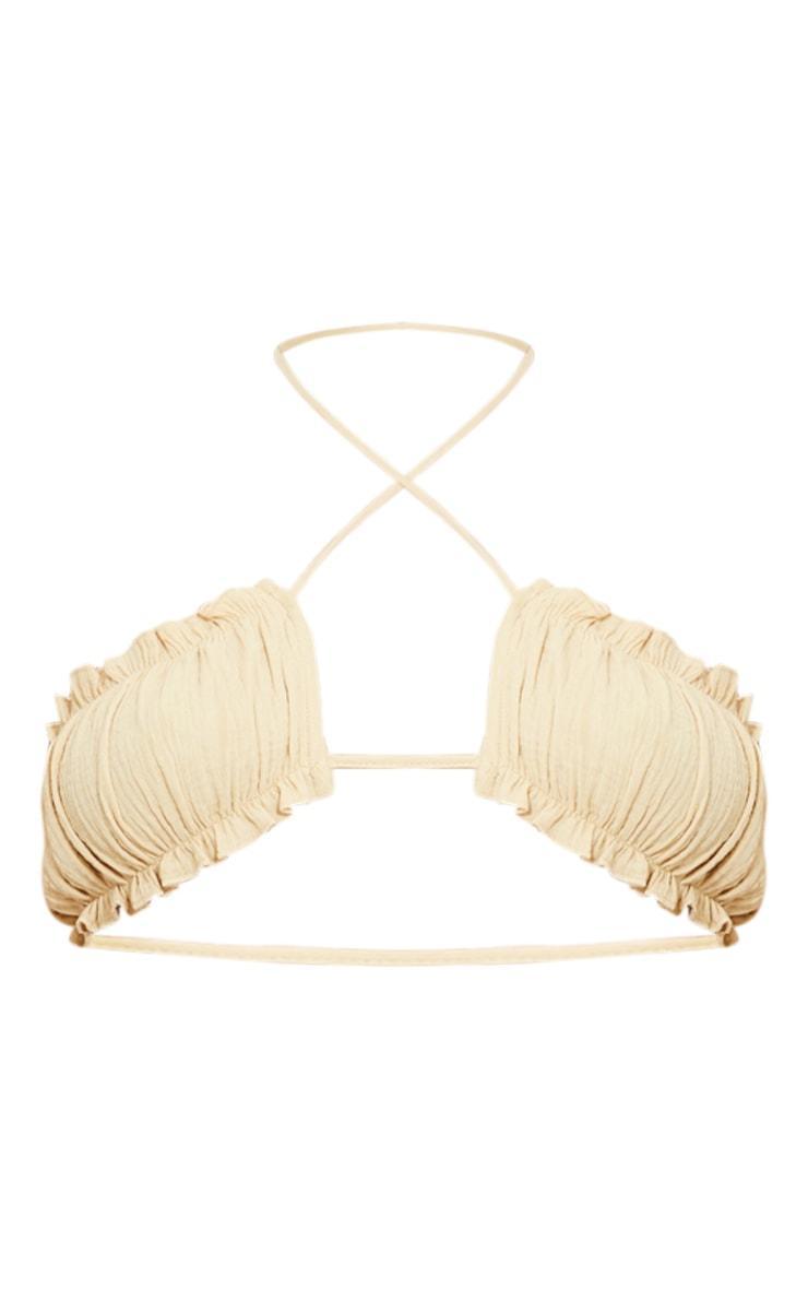 Stone Cross Front Ruched Cup Strappy Bralet Product Image