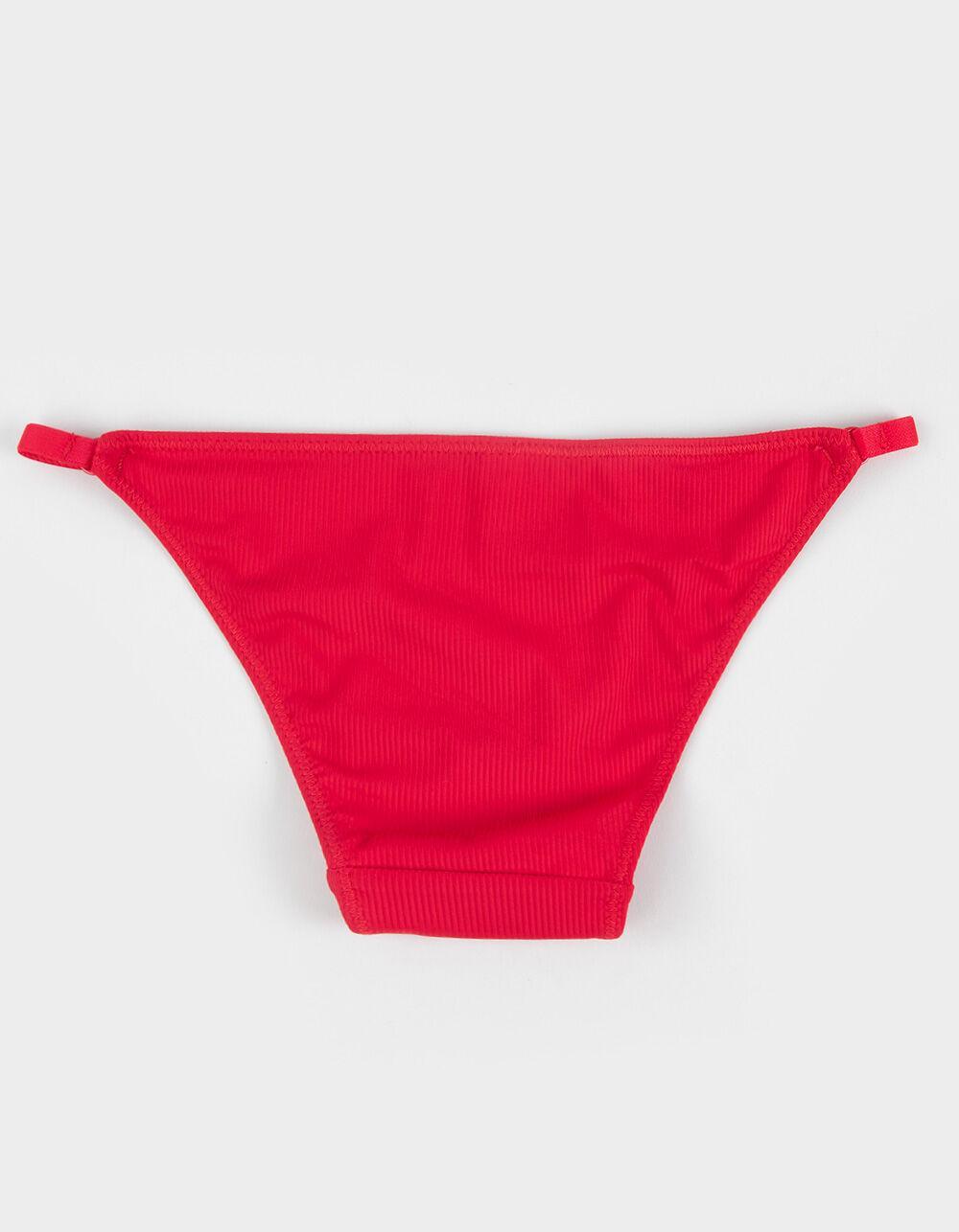 FULL TILT Micro Side Strap Cheeky Panties - RED Product Image